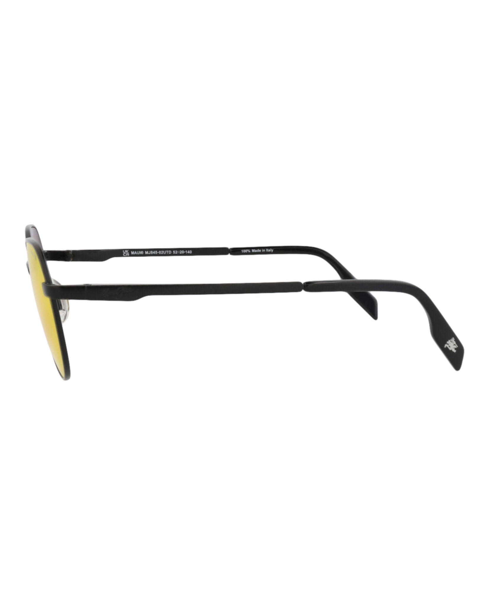 Maui Jim Unisex Round/Oval Black Black Lava Fashion Designer Eyewear