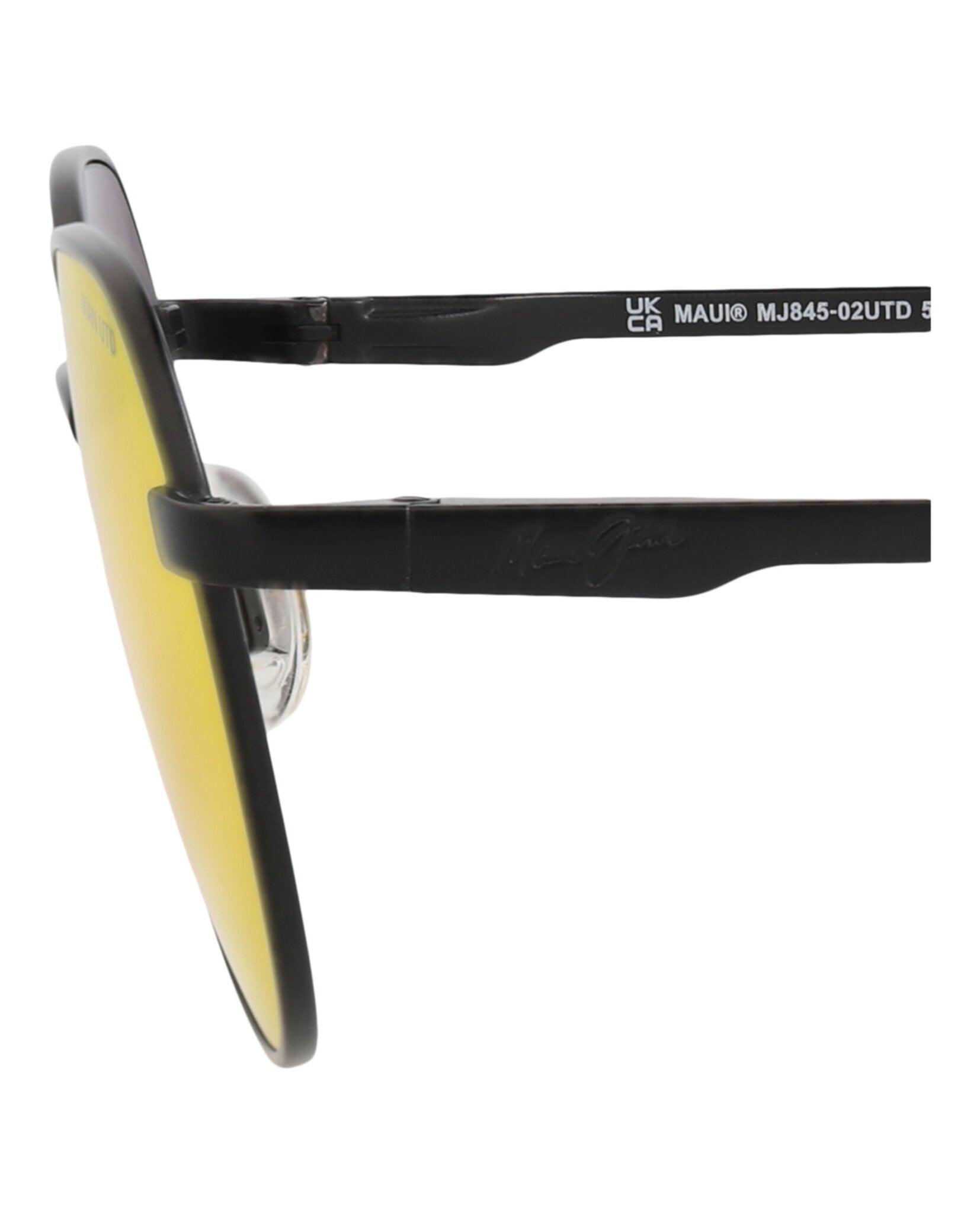 Maui Jim Unisex Round/Oval Black Black Lava Fashion Designer Eyewear