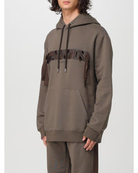 Lanvin Paris Embroidered Hoodie Men Beige Sweatshirts & Hoodies