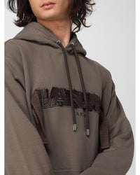 Lanvin Paris Embroidered Hoodie Men Beige Sweatshirts & Hoodies