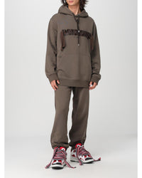 Lanvin Paris Embroidered Hoodie Men Beige Sweatshirts & Hoodies