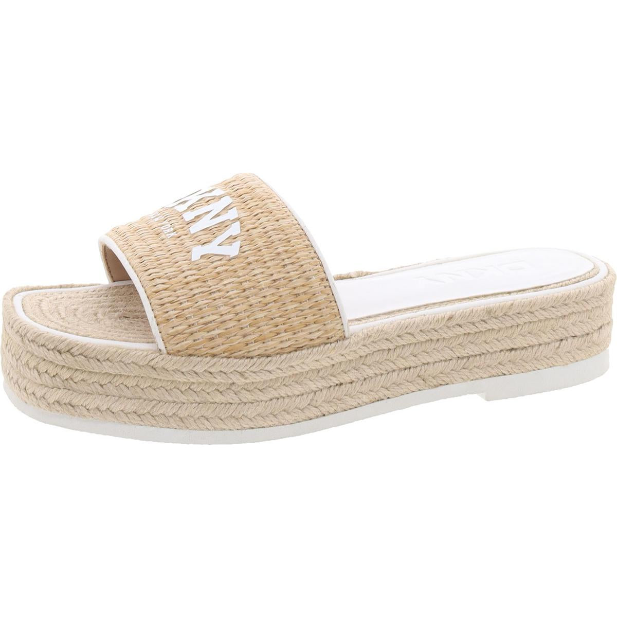 Fiona Arch Logo Womens Logo Woven Slide Sandals