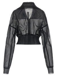 Rick Owens Women 'Dracucollar Cropped' Bomber Jacket