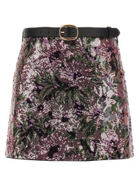 SELF PORTRAIT Self Portrait Women 'Floral Sequin Mini' Skirt