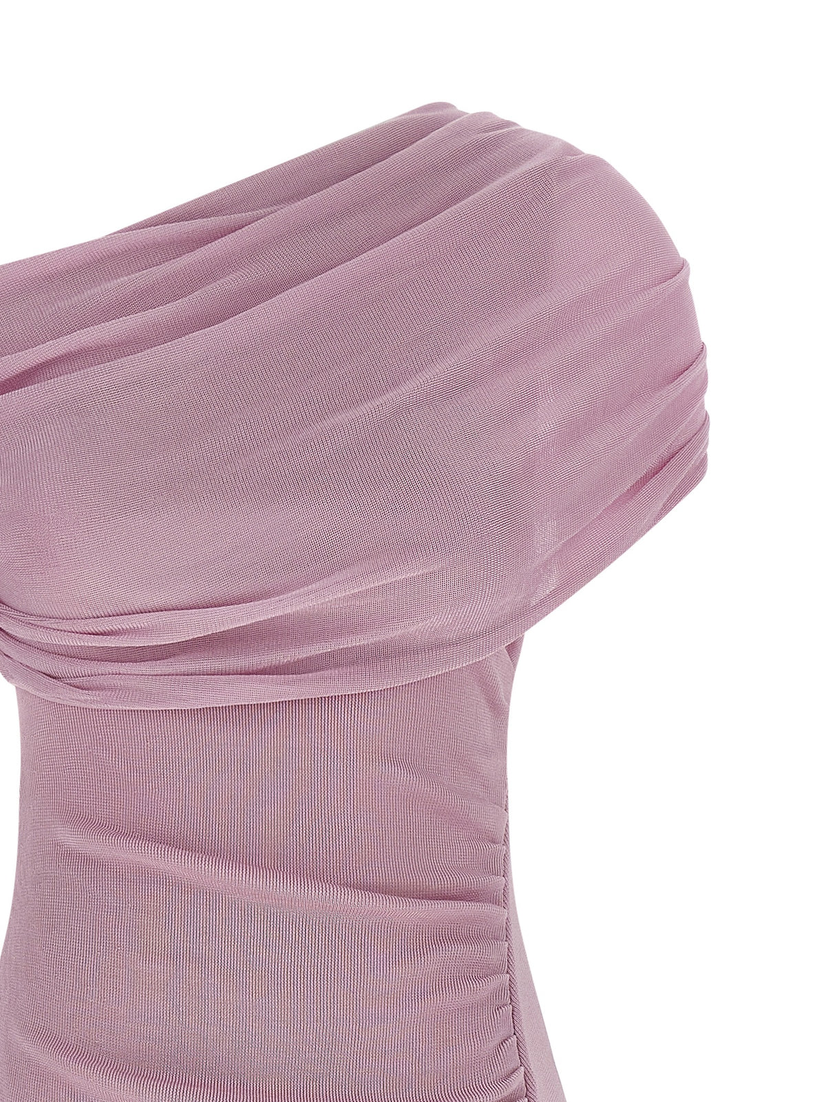 SELF PORTRAIT Self Portrait Women 'Pink Cotton Draped Knit Midi' Dress