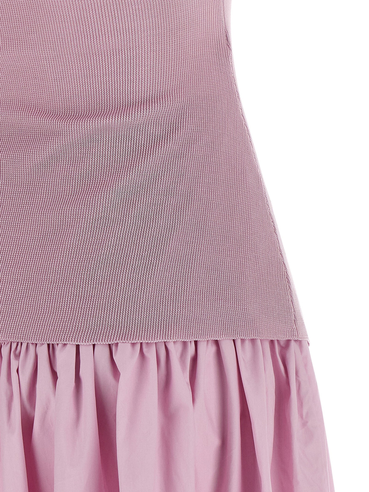 SELF PORTRAIT Self Portrait Women 'Pink Cotton Draped Knit Midi' Dress