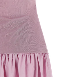 SELF PORTRAIT Self Portrait Women 'Pink Cotton Draped Knit Midi' Dress
