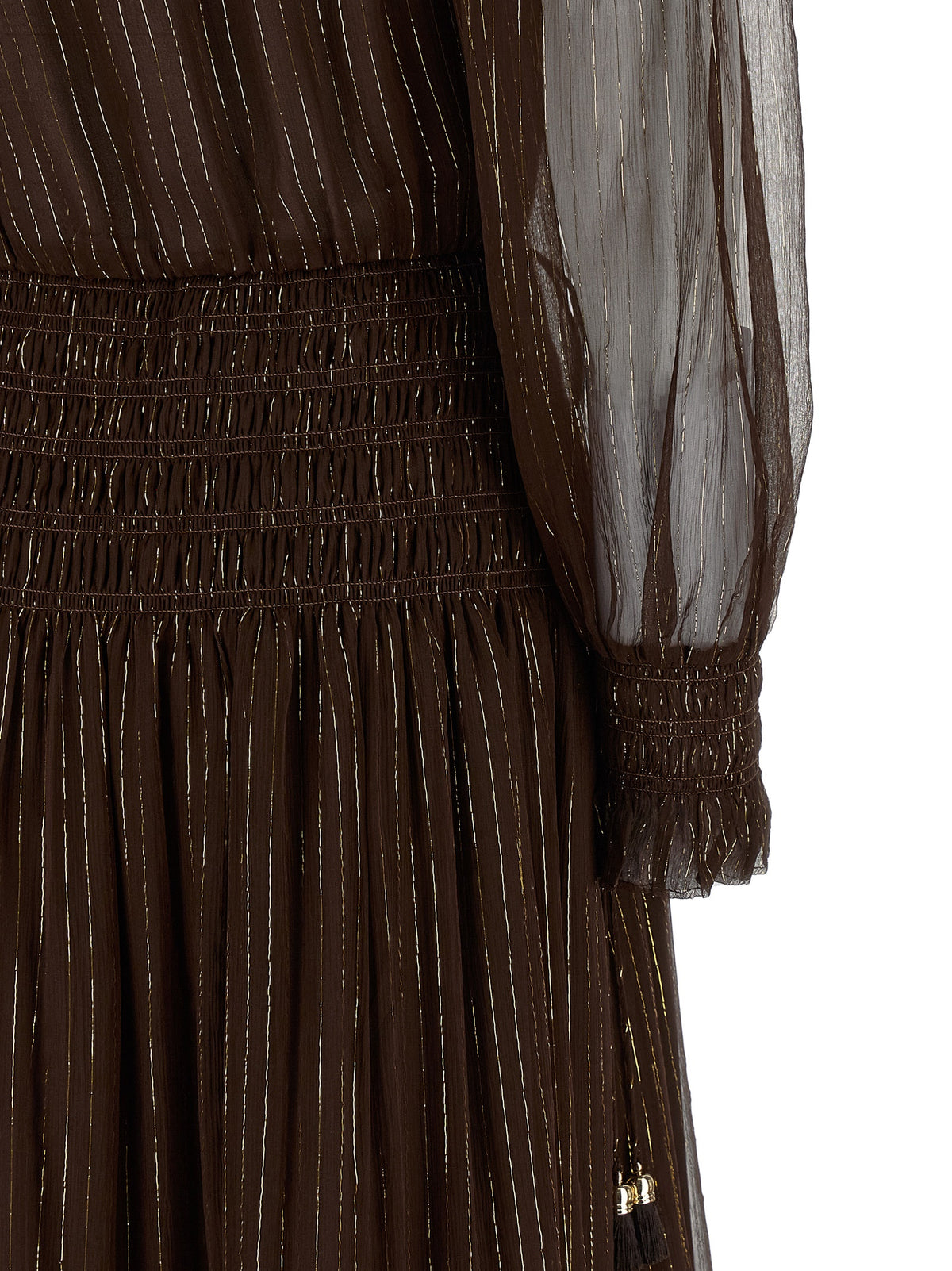 SELF PORTRAIT Self Portrait Women 'Brown Georgette Off Shoulder Maxi' Dress