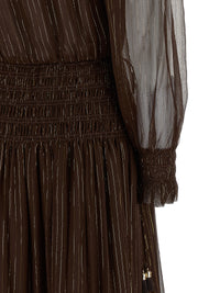 SELF PORTRAIT Self Portrait Women 'Brown Georgette Off Shoulder Maxi' Dress