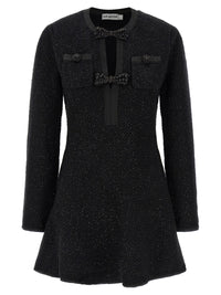 Self Portrait Women 'Black Sequin Knit Mini' Dress