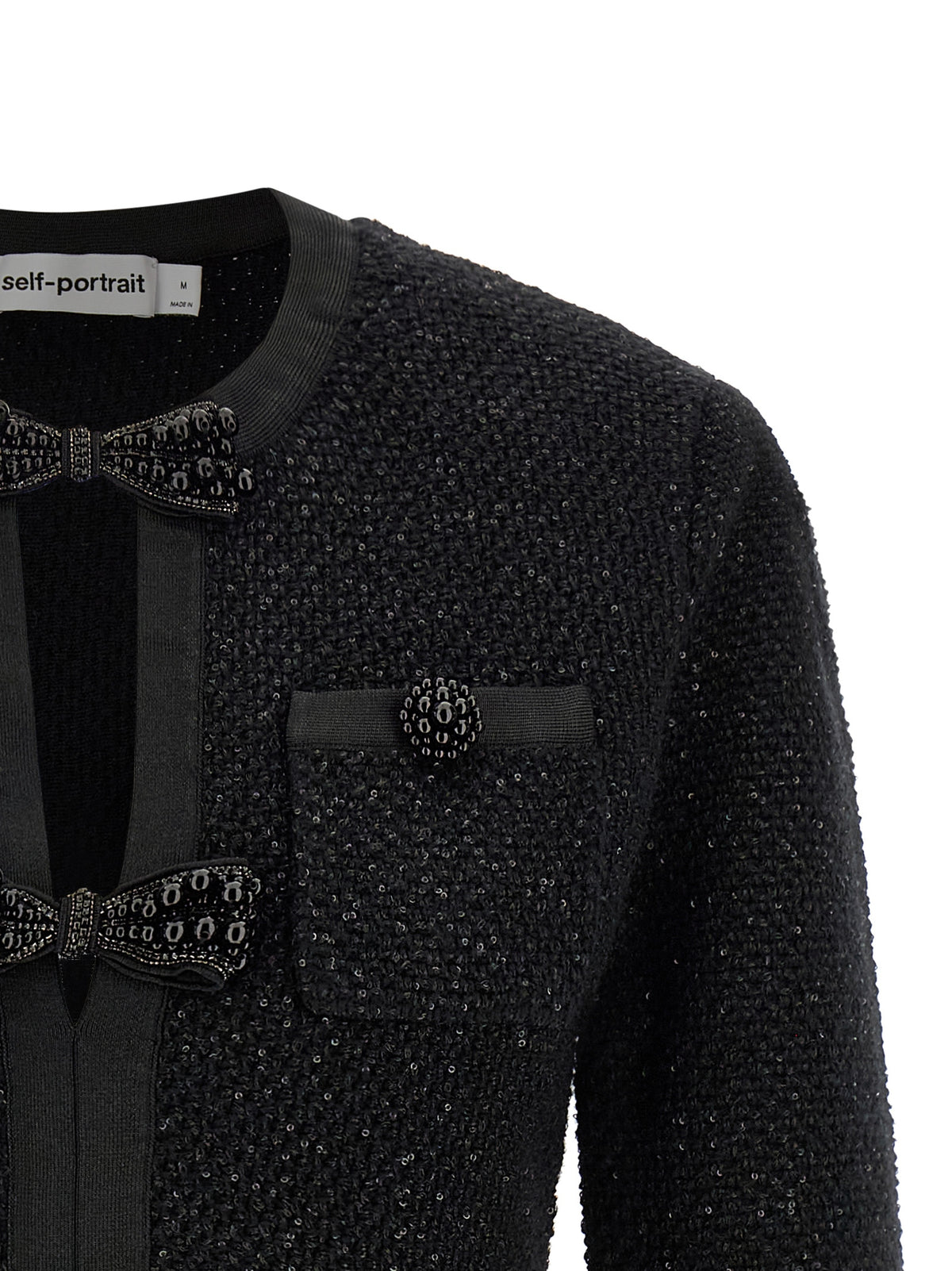 Self Portrait Women 'Black Sequin Knit Mini' Dress