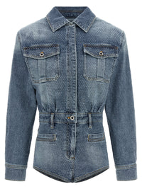 SELF PORTRAIT Self Portrait Women 'Rhinestone Denim' Jumpsuit