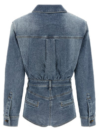 SELF PORTRAIT Self Portrait Women 'Rhinestone Denim' Jumpsuit