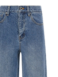 SELF PORTRAIT Self Portrait Women 'Rhinestone Denim Straight Leg' Jeans
