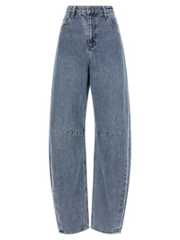Self Portrait Women 'Blue Barrel Leg' Jeans