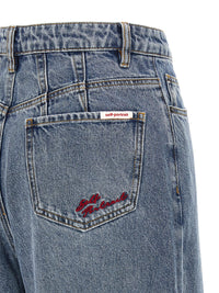 Self Portrait Women 'Blue Barrel Leg' Jeans