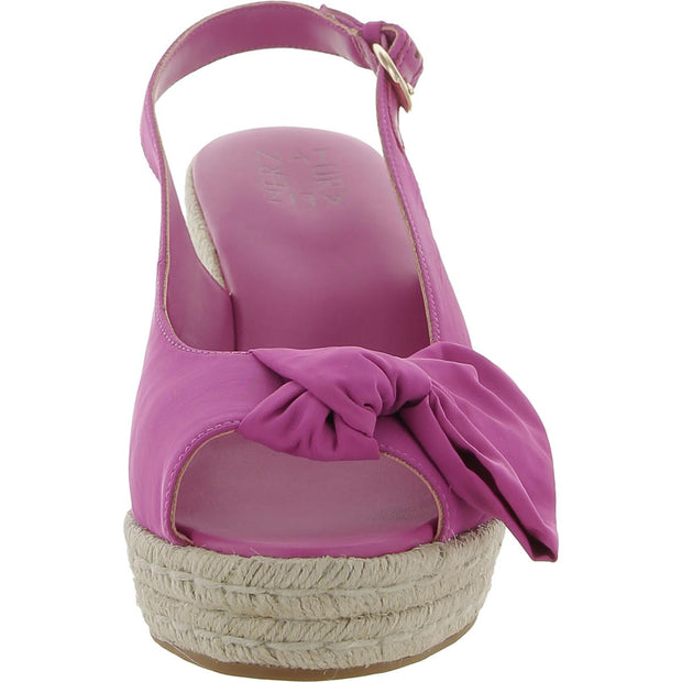 Bettina Womens Peep-Toe Slingback Wedge Sandals