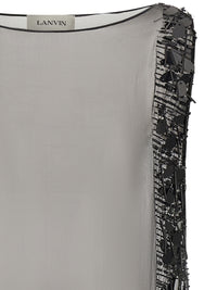 Lanvin Women Embroidered Silk Tunic Dress