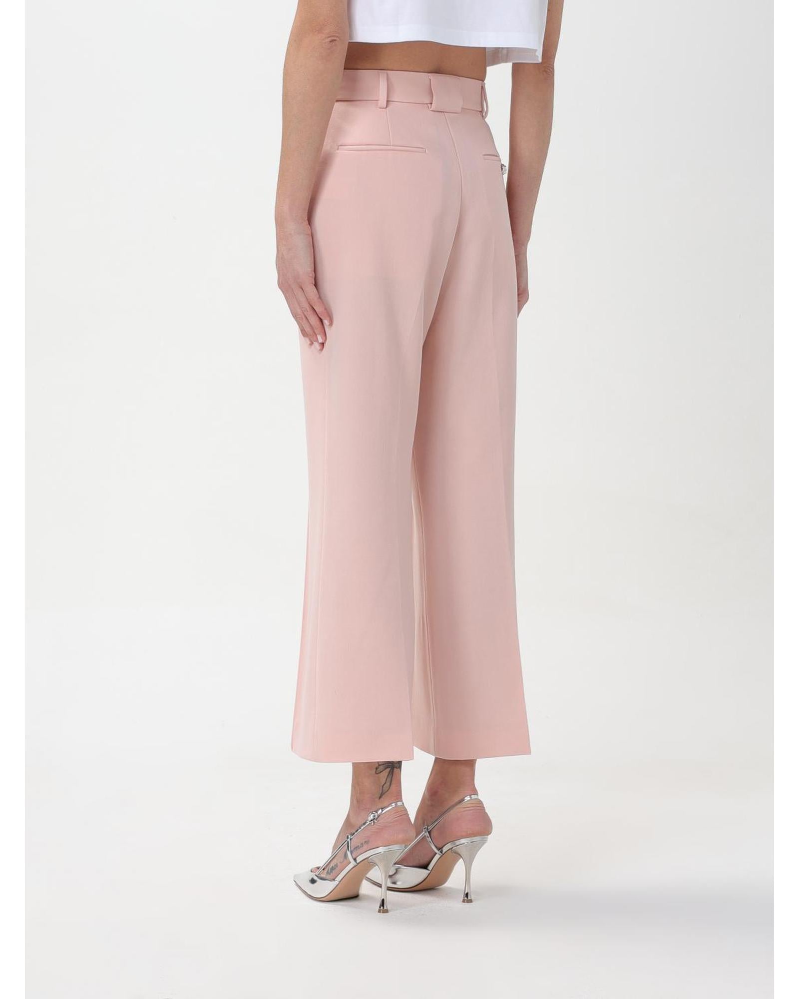 Lanvin Straight Leg Crepe Trousers Women Pink Pants