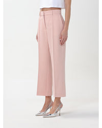 Lanvin Straight Leg Crepe Trousers Women Pink Pants