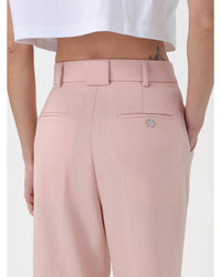 Lanvin Straight Leg Crepe Trousers Women Pink Pants