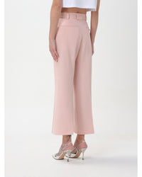 Lanvin Straight Leg Crepe Trousers Women Pink Pants