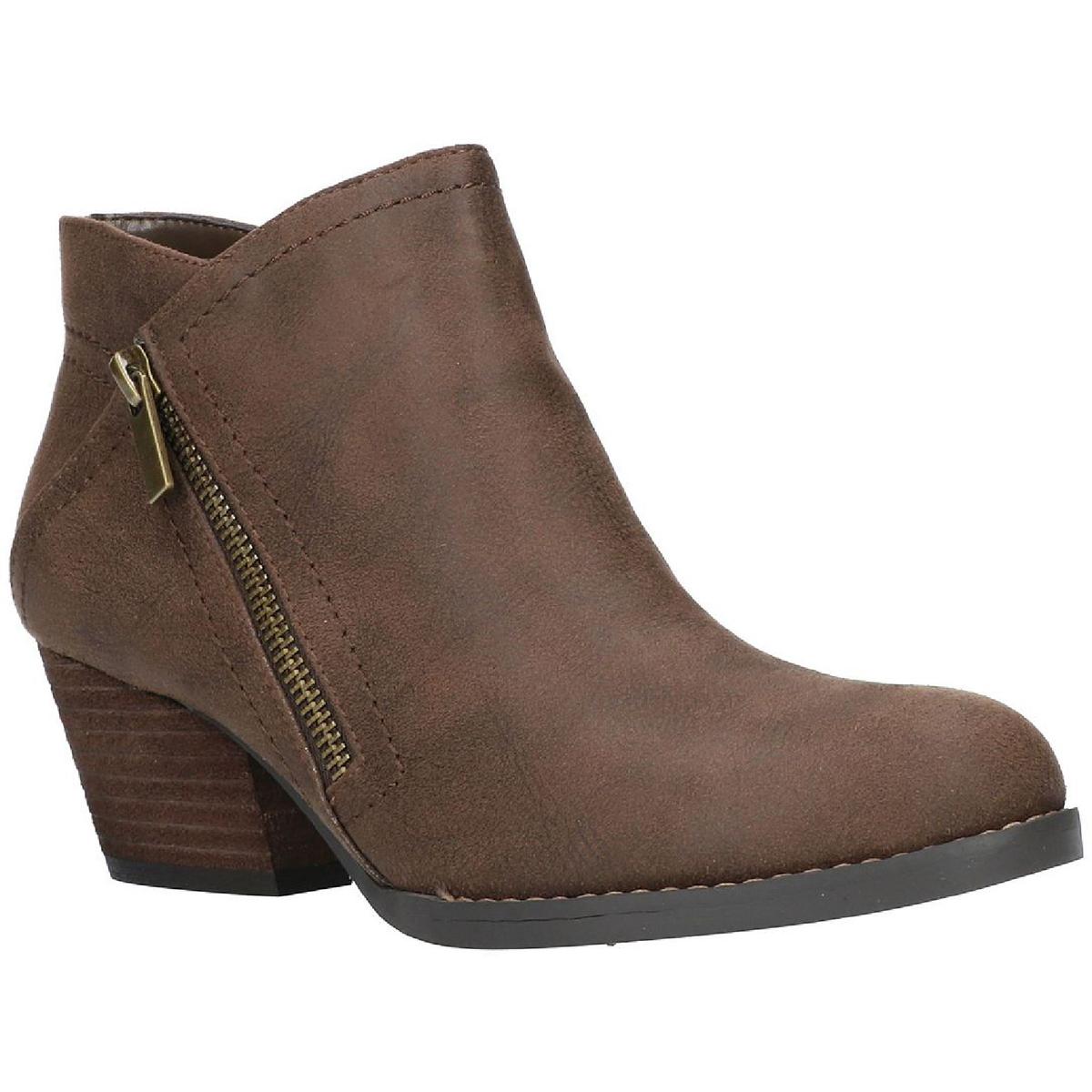 Bobbi Womens Solid Man Made Booties