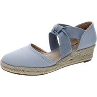 Kascade Womens Canvas Strappy Espadrilles Pearl Blue Canvas