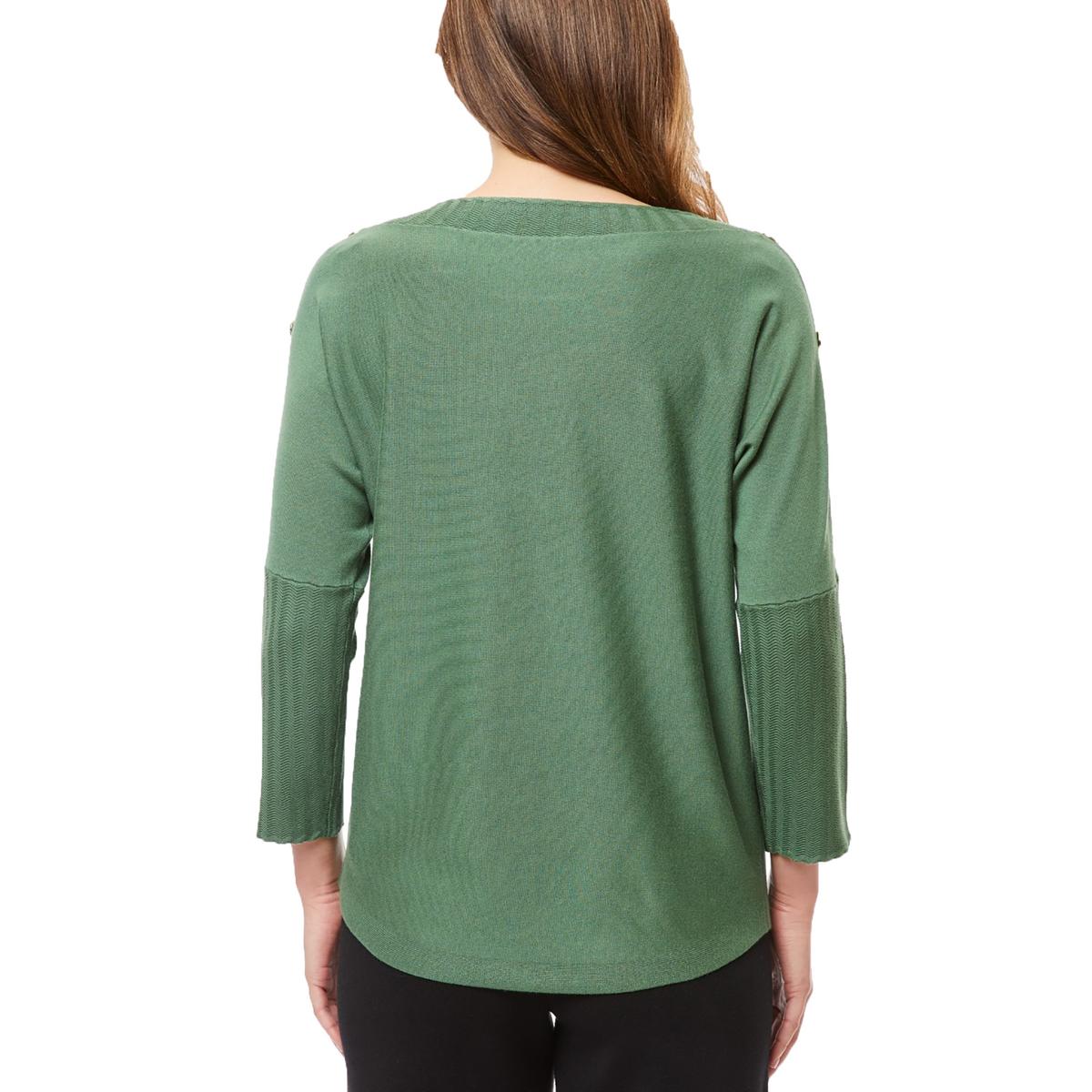 Womens Button Knit Pullover Sweater