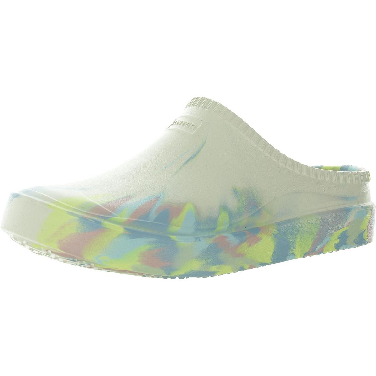 Womens Cut-Out Rubber Mule Sandals