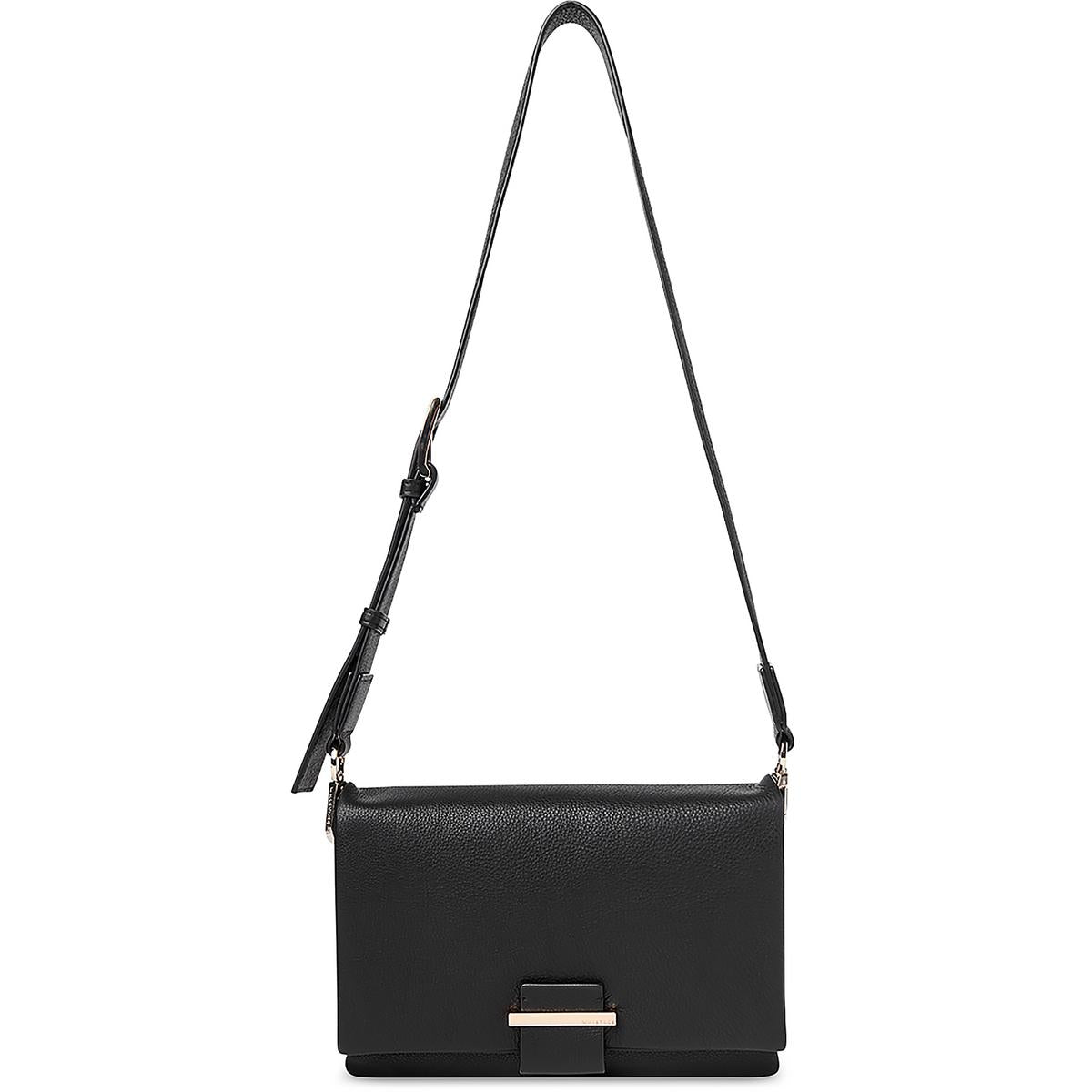 Teo Womens Textured Leather Shoulder Handbag