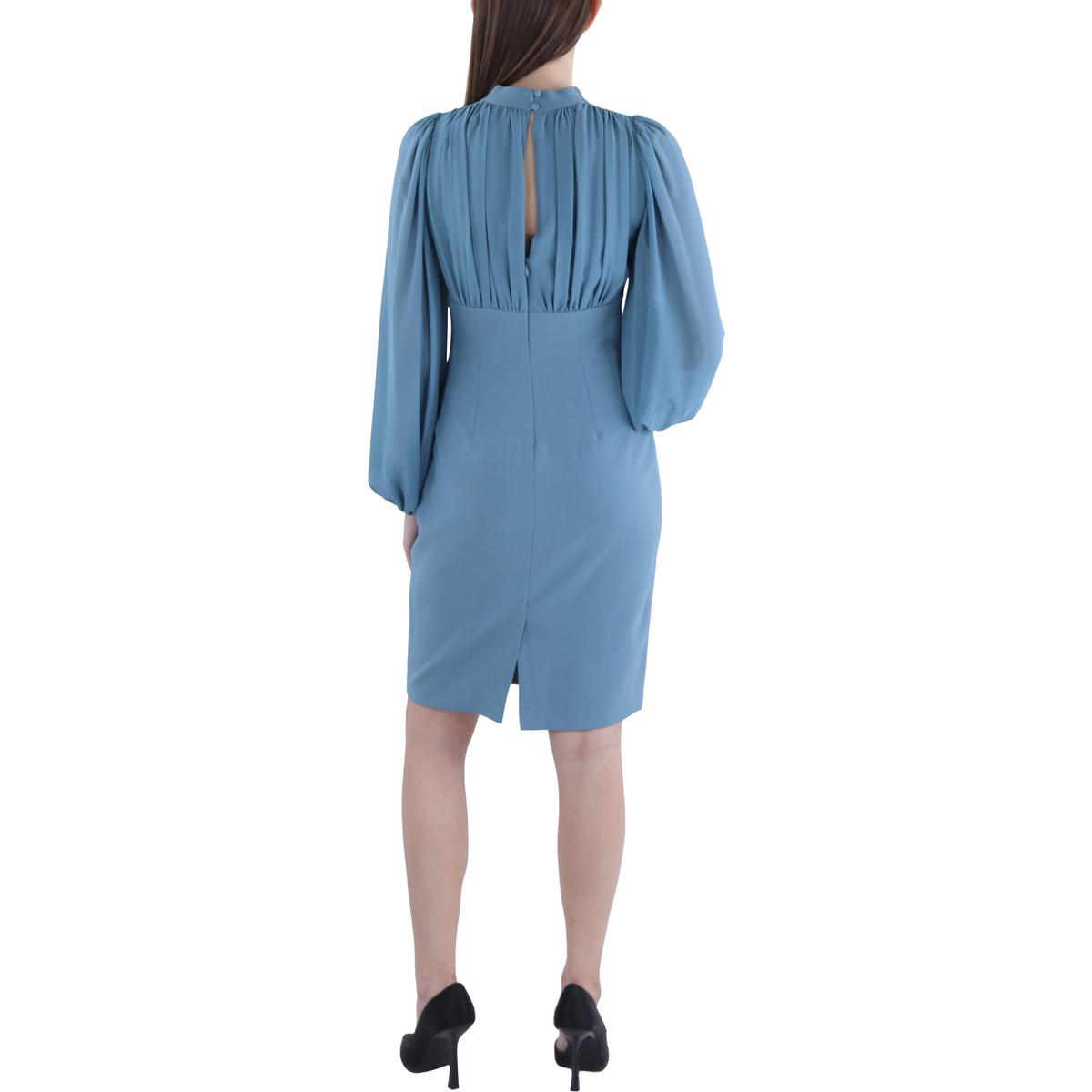 Womens Pleated Polyester Cocktail And Party Dress