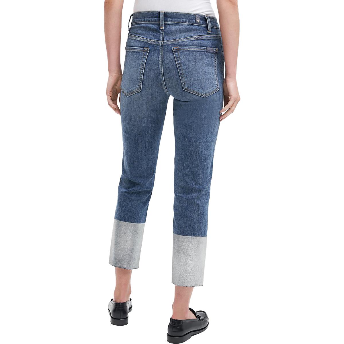 Bair Authentic Womens High Waist Cropped Straight Leg Jeans