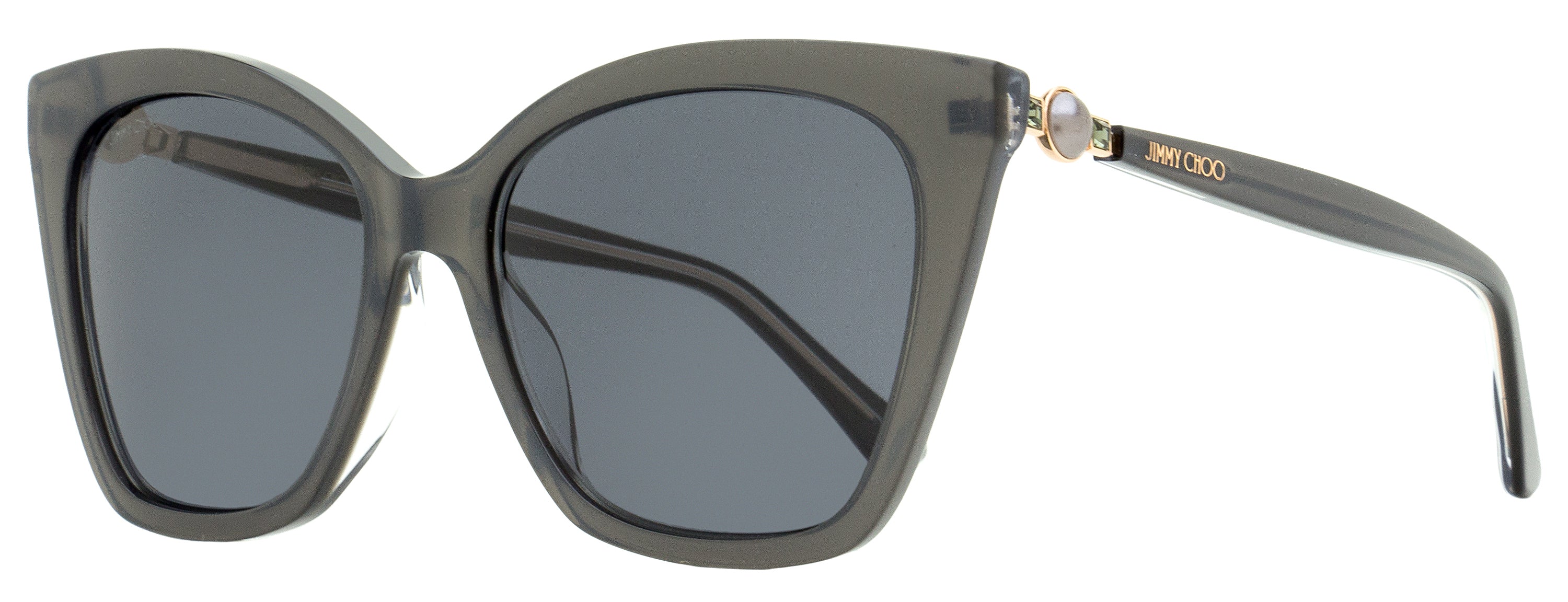 Jimmy Choo Cat Eye Rua /G Sunglasses MF7IR Pearled Gray 56mm Pearled Gray