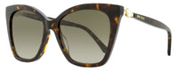 Jimmy Choo Cat Eye Sunglasses Rua /G 086HA Havana 56mm Havana