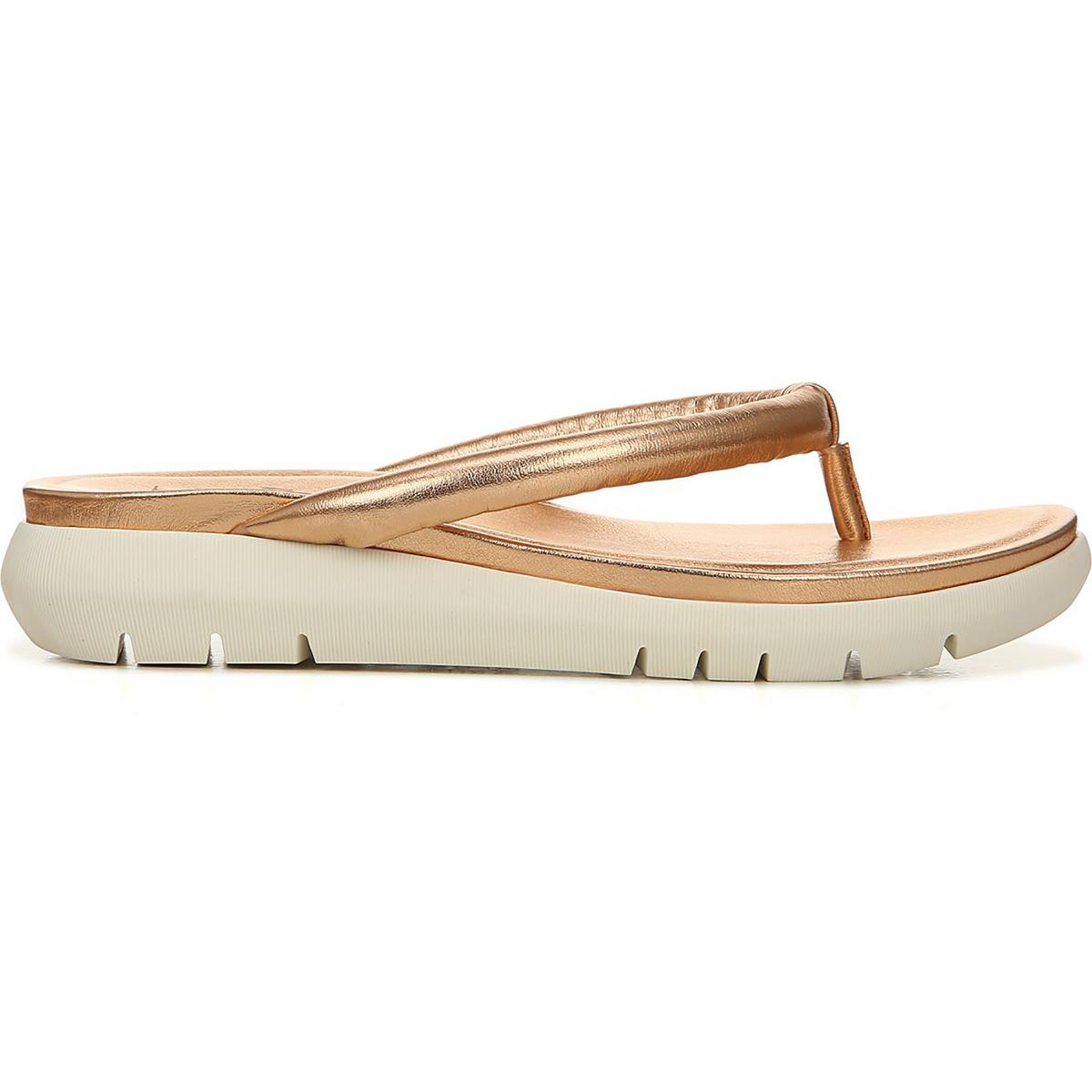 Lovelle Womens Faux Leather Slip On Wedge Sandals