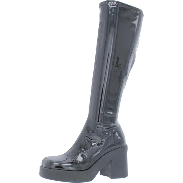 Klarisa Womens Patent Tall Knee-High Boots