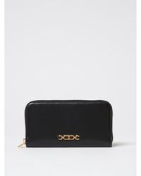 Tom Ford Zip Around Leather Wallet Chain Detail Women Black