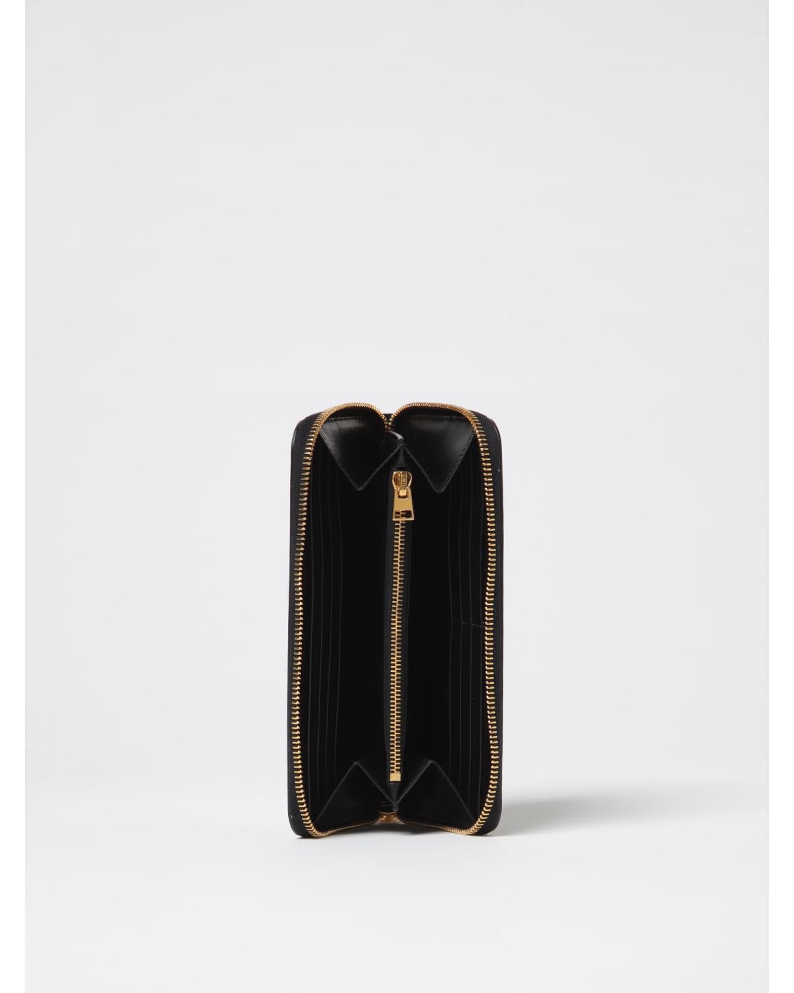 Tom Ford Zip Around Leather Wallet Chain Detail Women Black