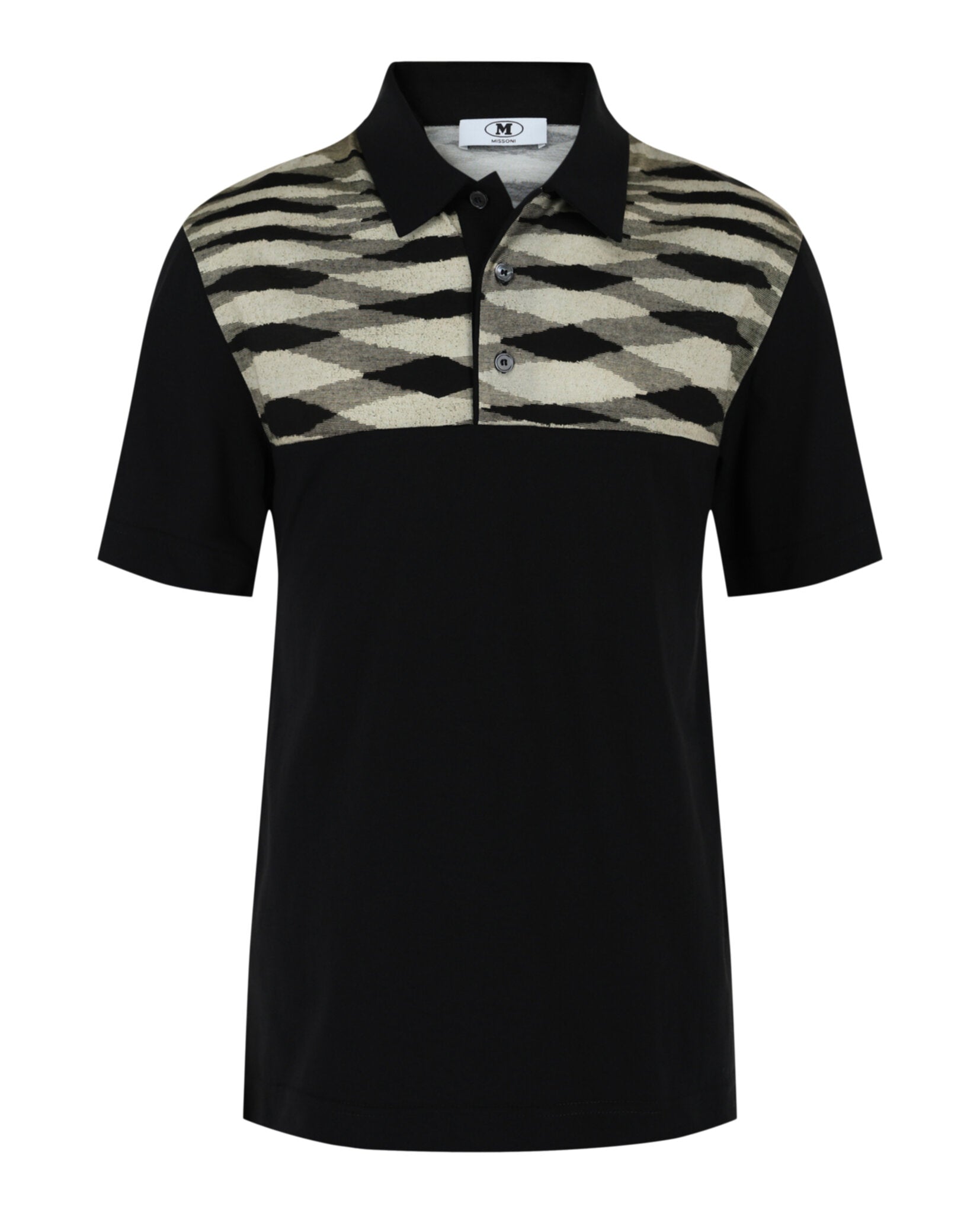 M Missoni M Missoni Mens Contrasting-Collar Polo Shirt