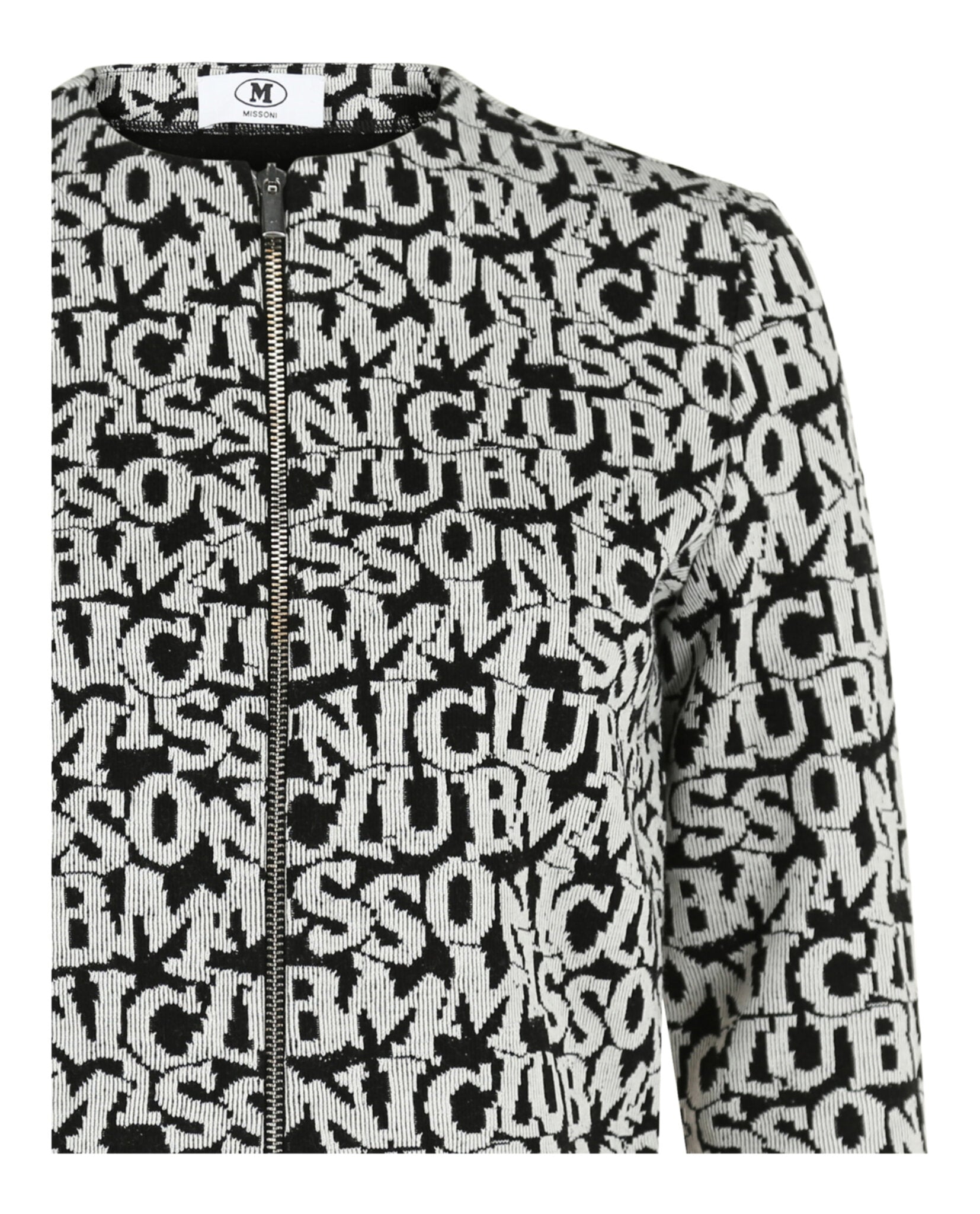 M Missoni Womens Logo Patterned Jacket