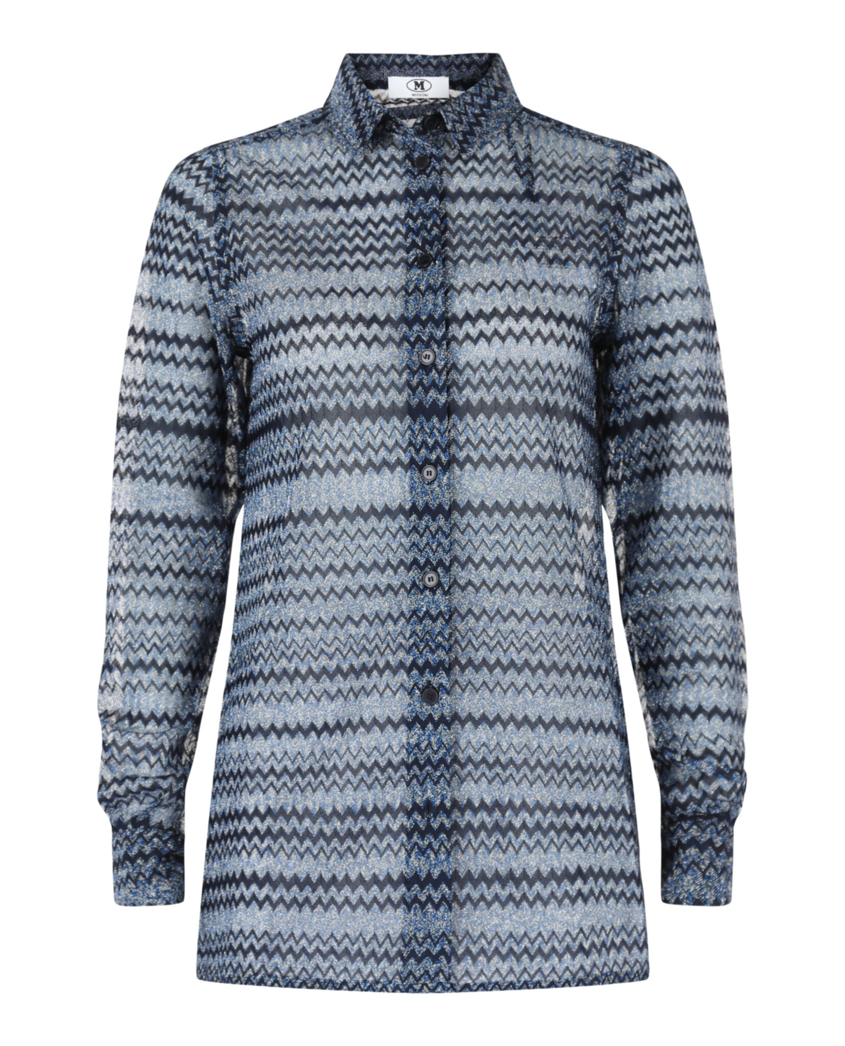 M Missoni Womens Signature Zig Zag Patterned Shirt