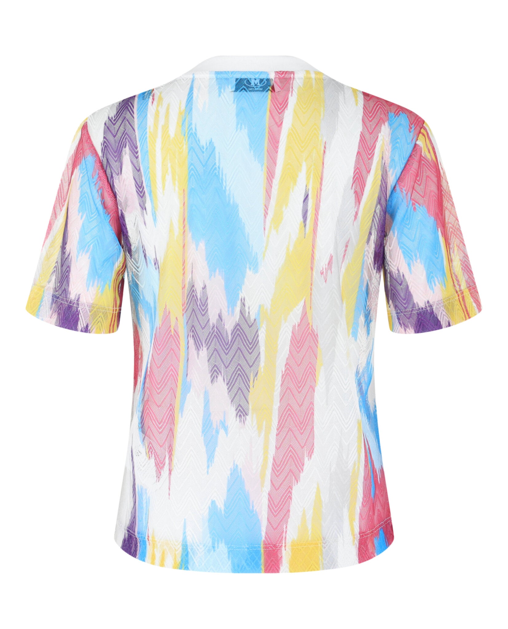 M Missoni Womens Sheer Chevron Mesh Crewneck T-Shirt