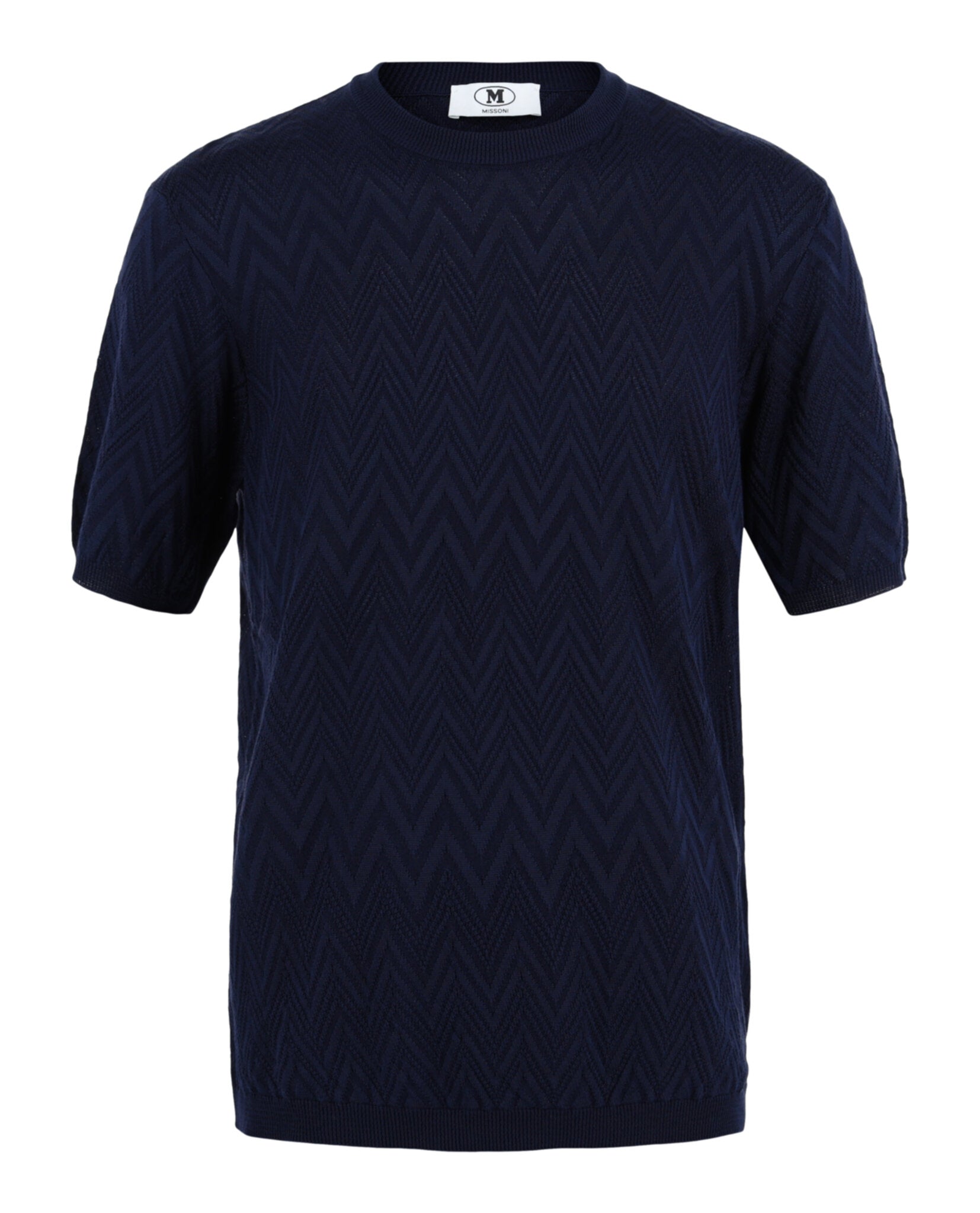 M Missoni Mens Zig Zag Short Sleeve Sweater