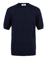M Missoni Mens Zig Zag Short Sleeve Sweater