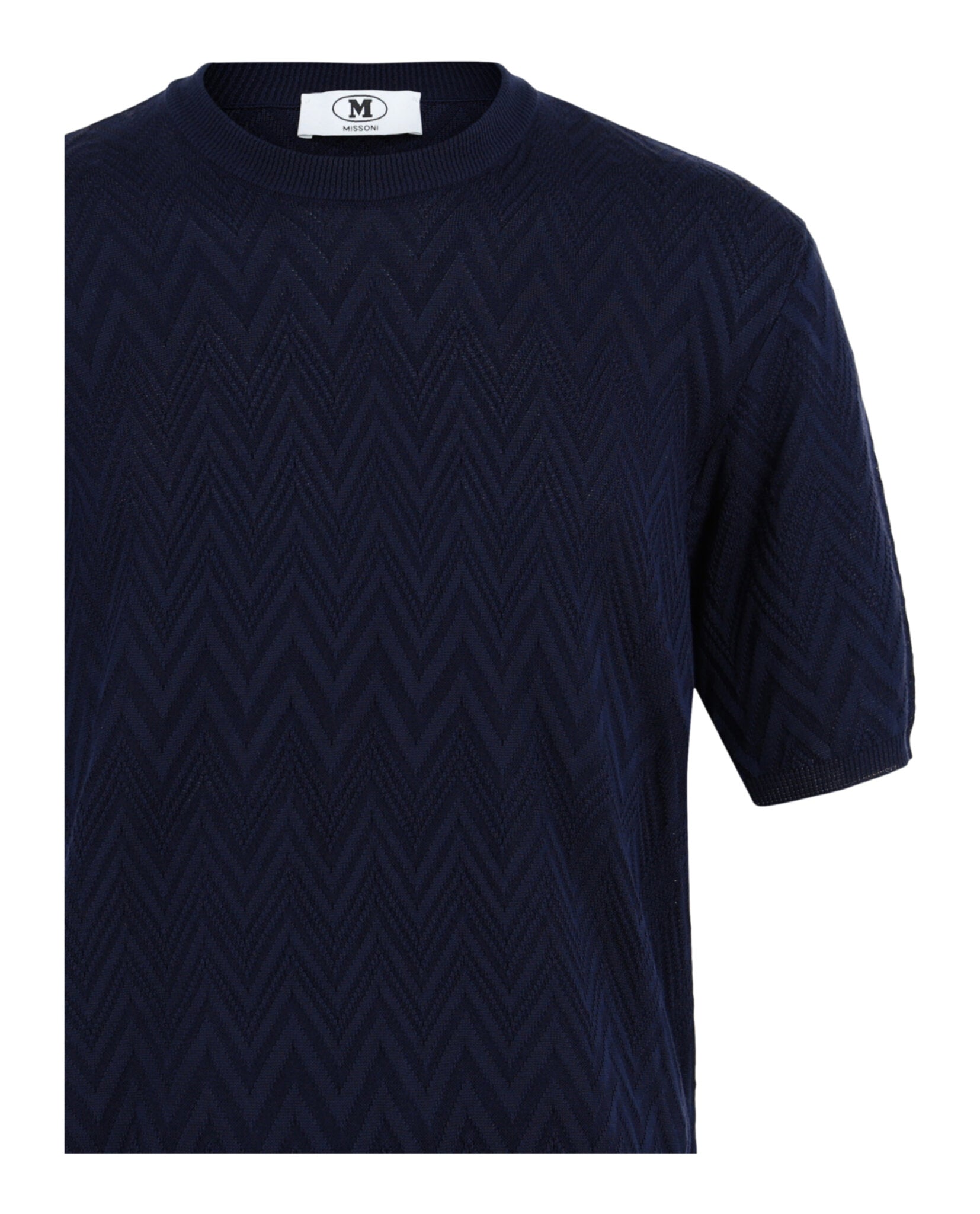 M Missoni Mens Zig Zag Short Sleeve Sweater