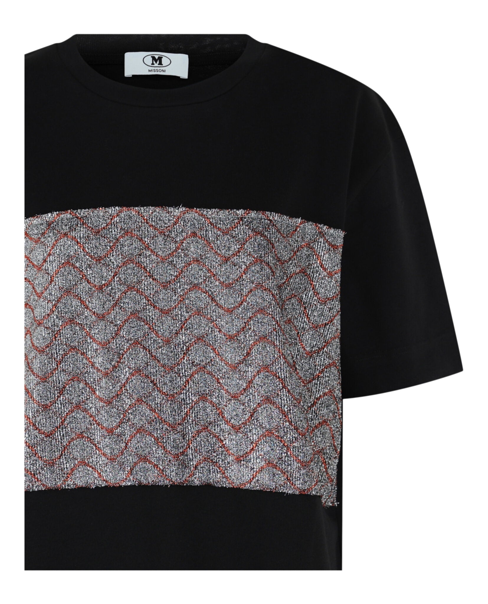 M Missoni Womens Lamé Diamond Panel T-Shirt