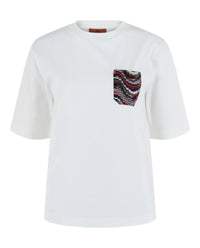 M Missoni Womens Patterned Pocket T-Shirt