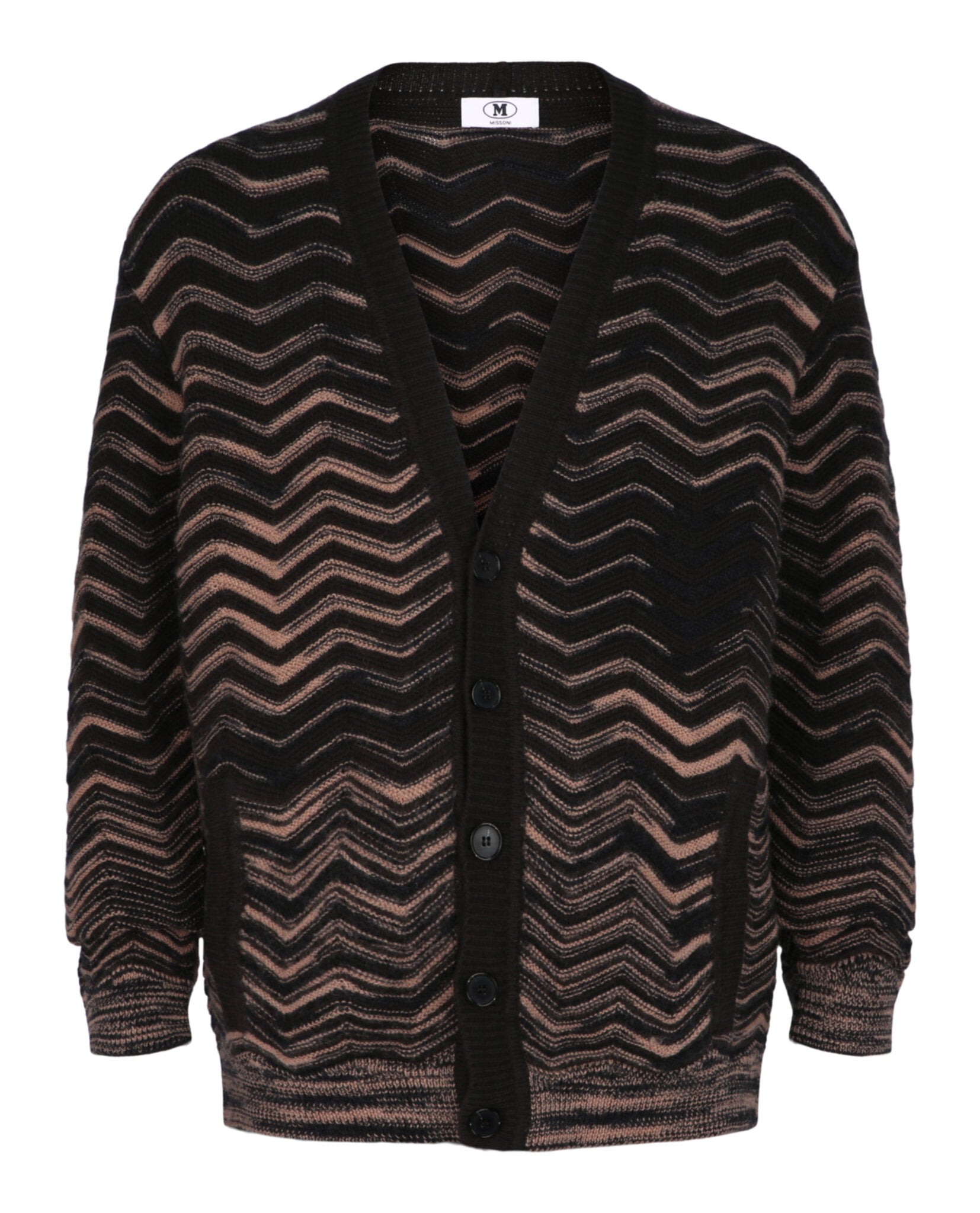 M Missoni Mens Chevron-Knit Cardigan
