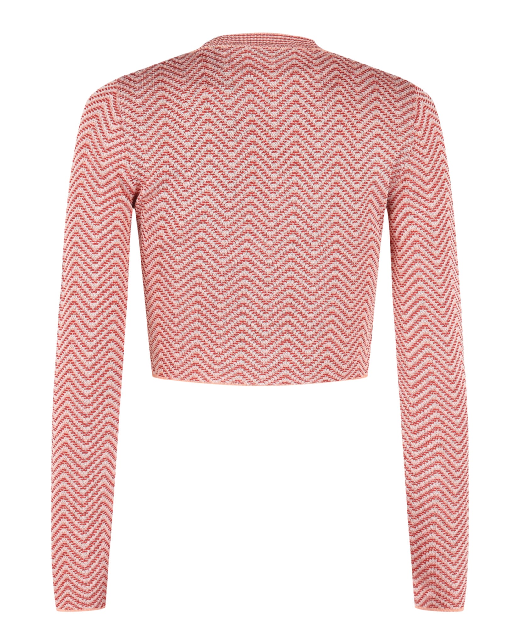 M Missoni Womens Cropped Chevron Patterned Cardigan